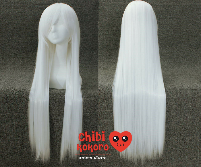Peluca 100 cm blanca | Chibi Kokoro